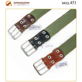 Купить (мод.451) ошейник №45 кожа на брезенте (чистый), изображение 7 оптом