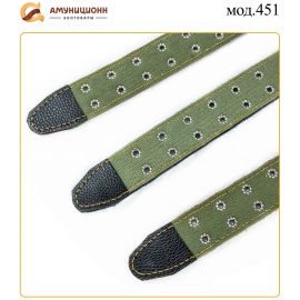 Купить (мод.451) ошейник №45 кожа на брезенте (чистый), изображение 9 оптом